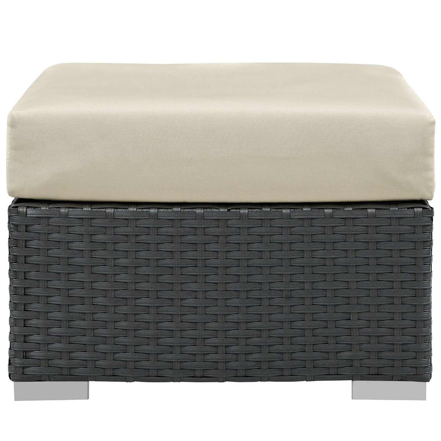 Sojourn Outdoor Patio Sunbrella® Ottoman Canvas Antique Beige EEI-1855-CHC-BEI