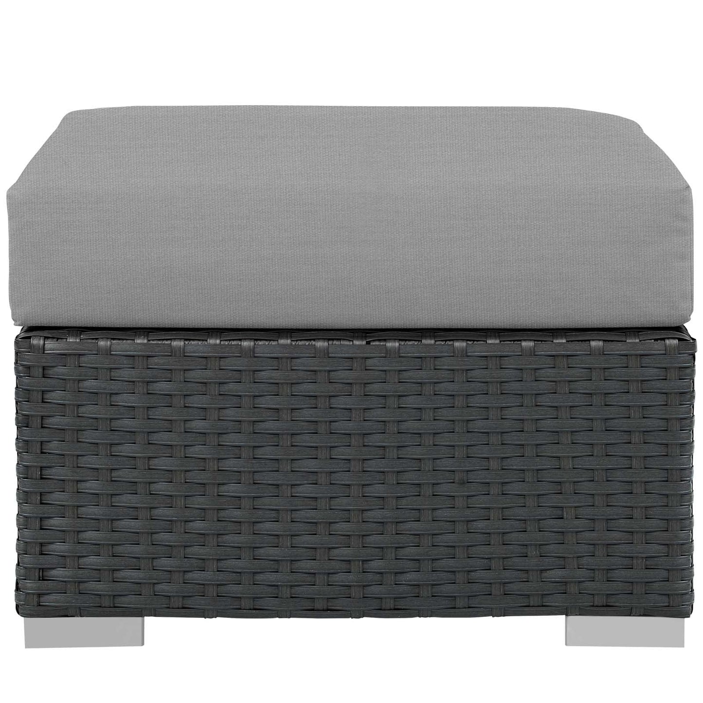 Sojourn Outdoor Patio Sunbrella® Ottoman Canvas Gray EEI-1855-CHC-GRY