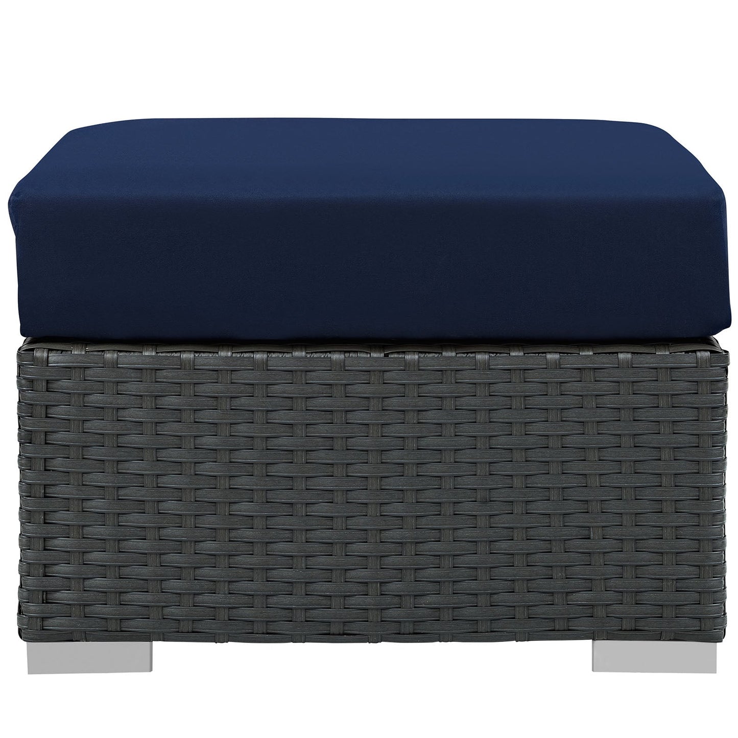 Sojourn Outdoor Patio Sunbrella® Ottoman Canvas Navy EEI-1855-CHC-NAV