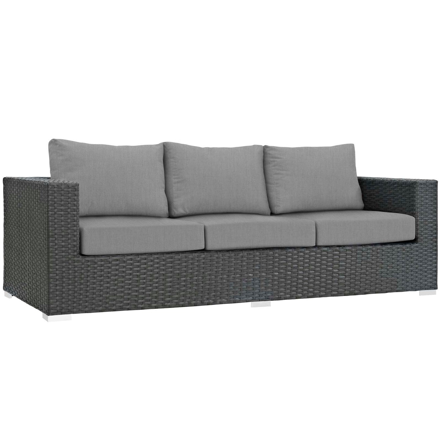 Sojourn Outdoor Patio Sunbrella® Sofa Canvas Gray EEI-1860-CHC-GRY