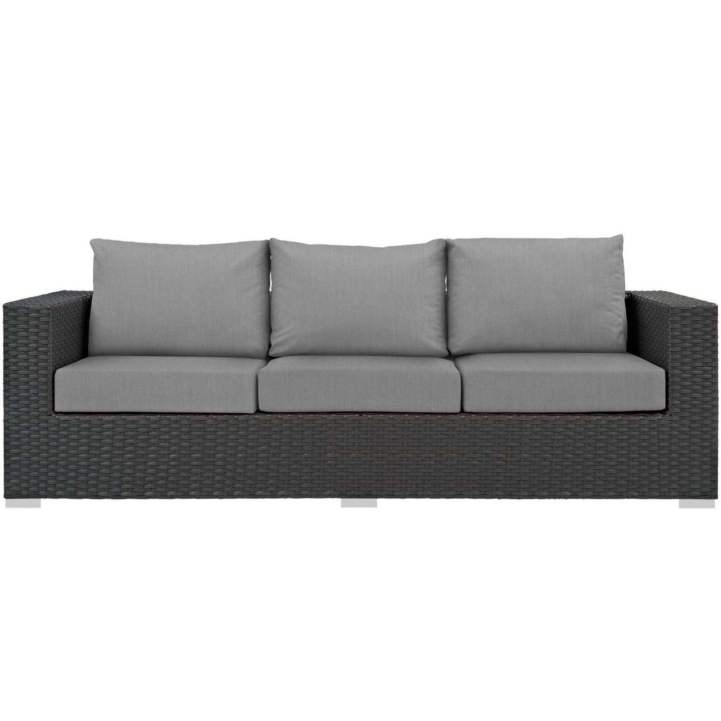 Sojourn Outdoor Patio Sunbrella® Sofa Canvas Gray EEI-1860-CHC-GRY