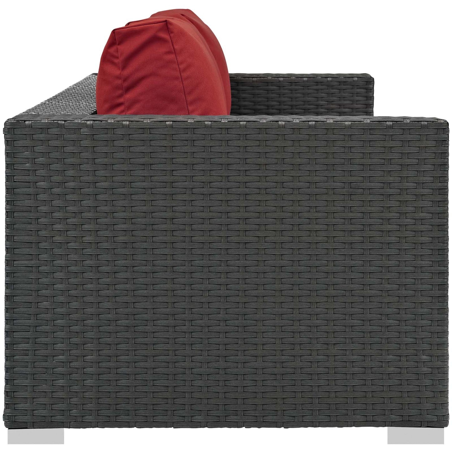 Sojourn Outdoor Patio Sunbrella® Sofa Canvas Red EEI-1860-CHC-RED