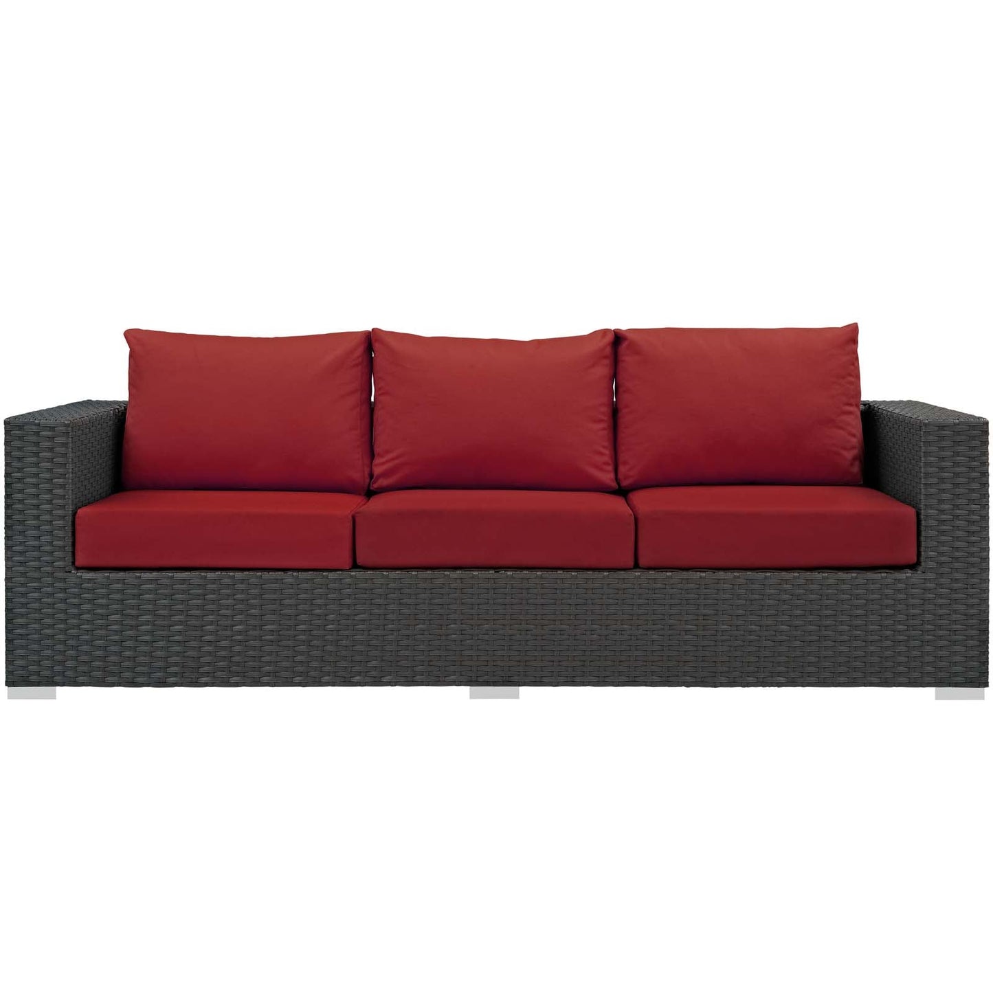 Sojourn Outdoor Patio Sunbrella® Sofa Canvas Red EEI-1860-CHC-RED