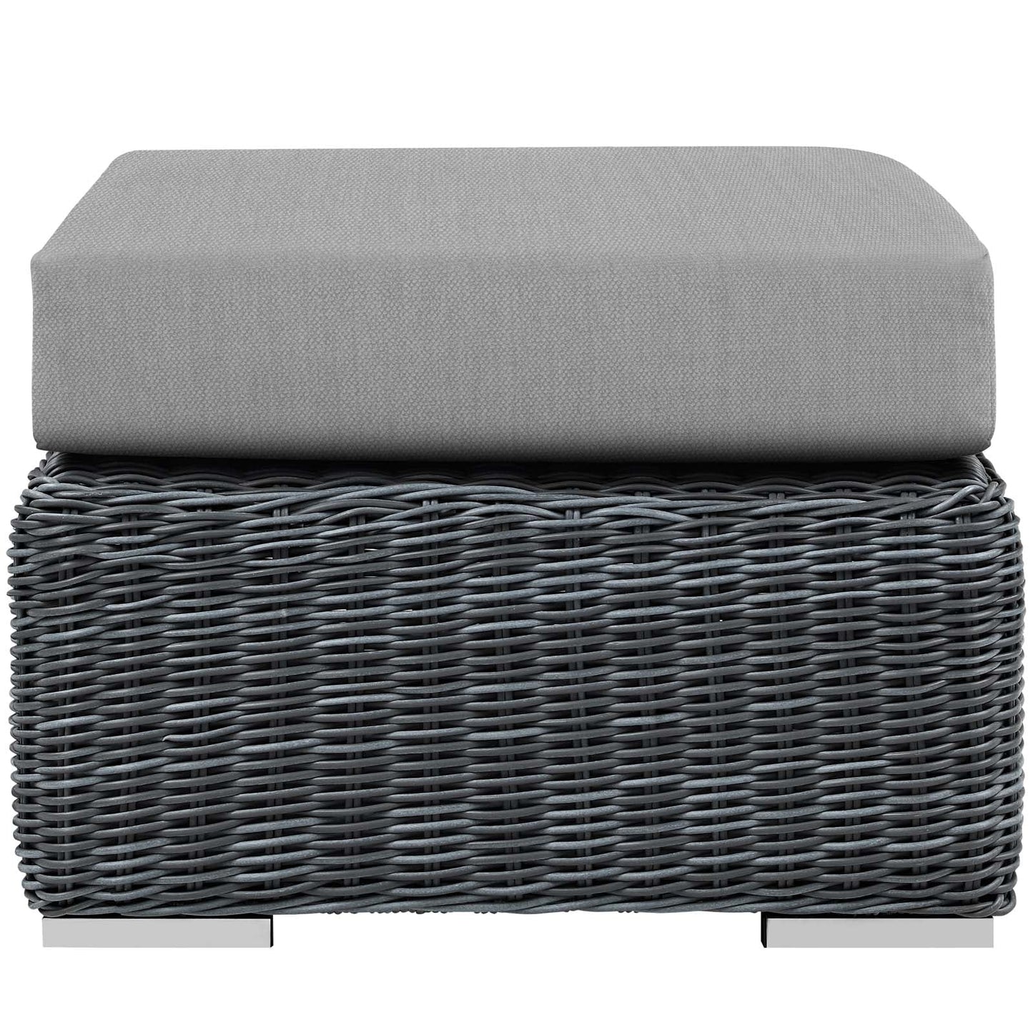 Summon Outdoor Patio Sunbrella® Ottoman Canvas Gray EEI-1869-GRY-GRY