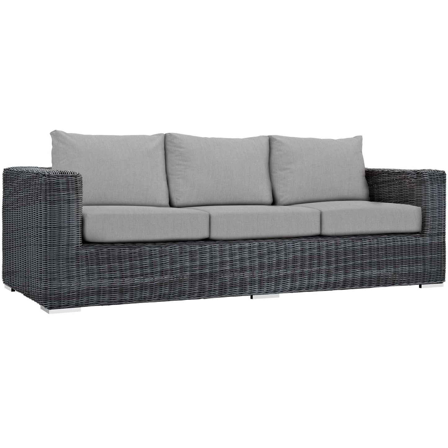 Summon Outdoor Patio Sunbrella® Sofa Canvas Gray EEI-1874-GRY-GRY