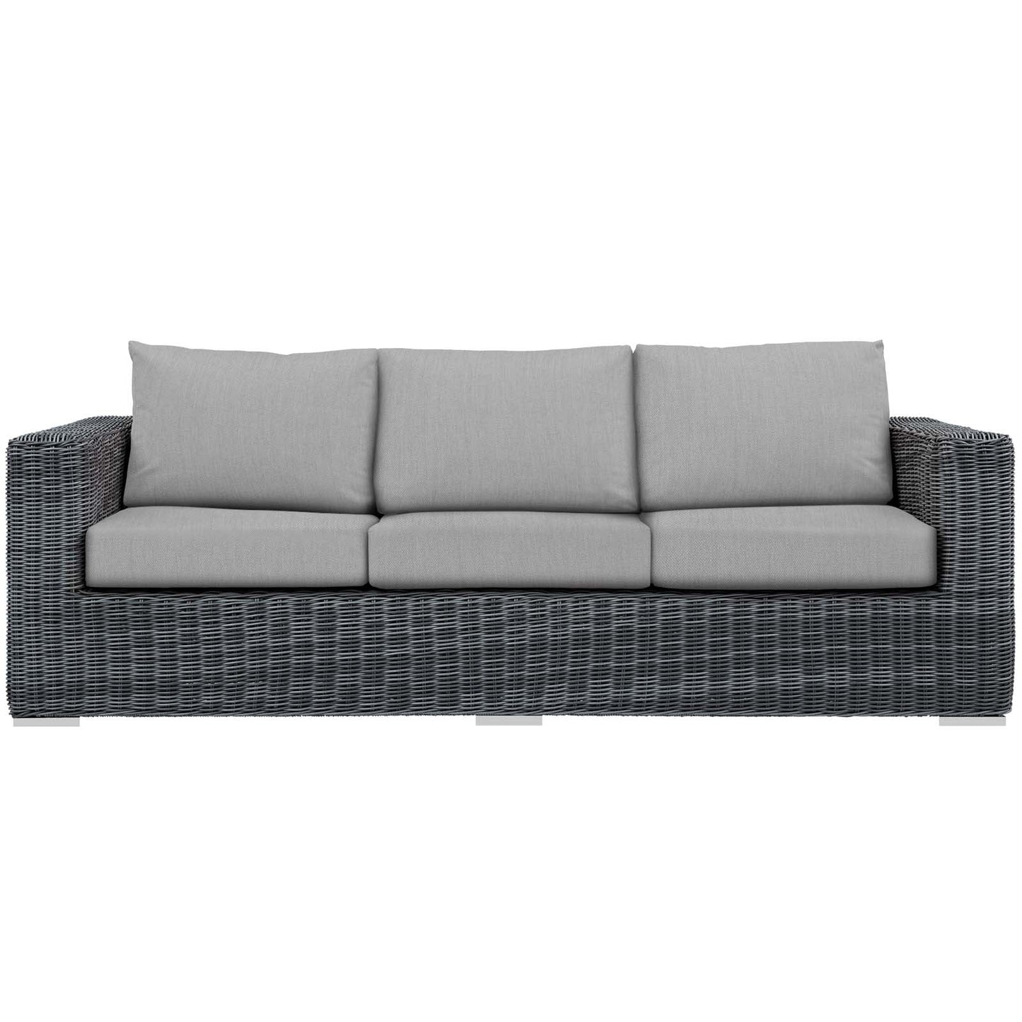 Summon Outdoor Patio Sunbrella® Sofa Canvas Gray EEI-1874-GRY-GRY