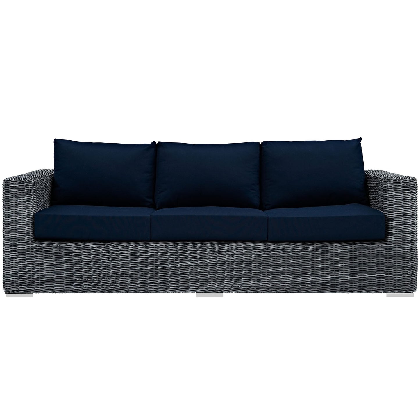 Summon Outdoor Patio Sunbrella® Sofa Canvas Navy EEI-1874-GRY-NAV