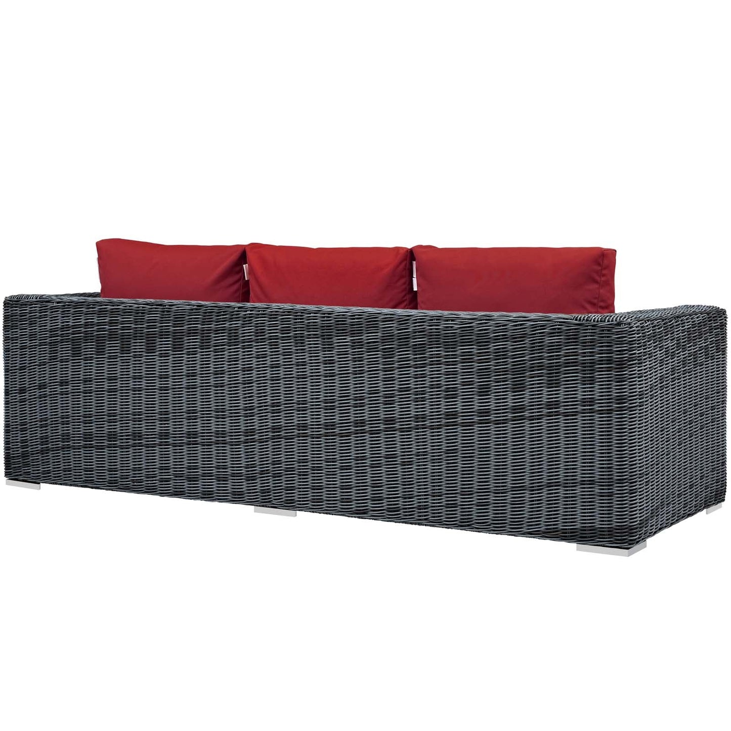 Summon Outdoor Patio Sunbrella® Sofa Canvas Red EEI-1874-GRY-RED