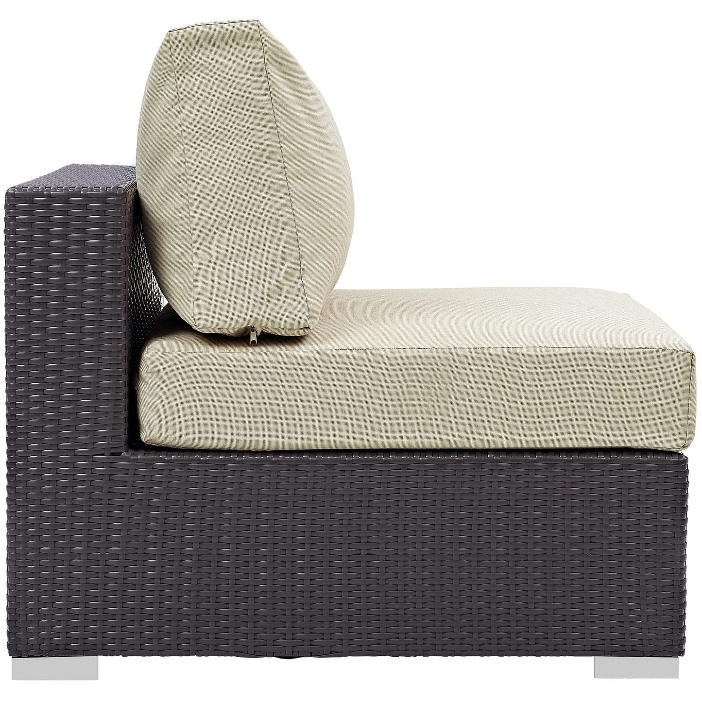 Convene Outdoor Patio Armless Espresso Beige EEI-1910-EXP-BEI