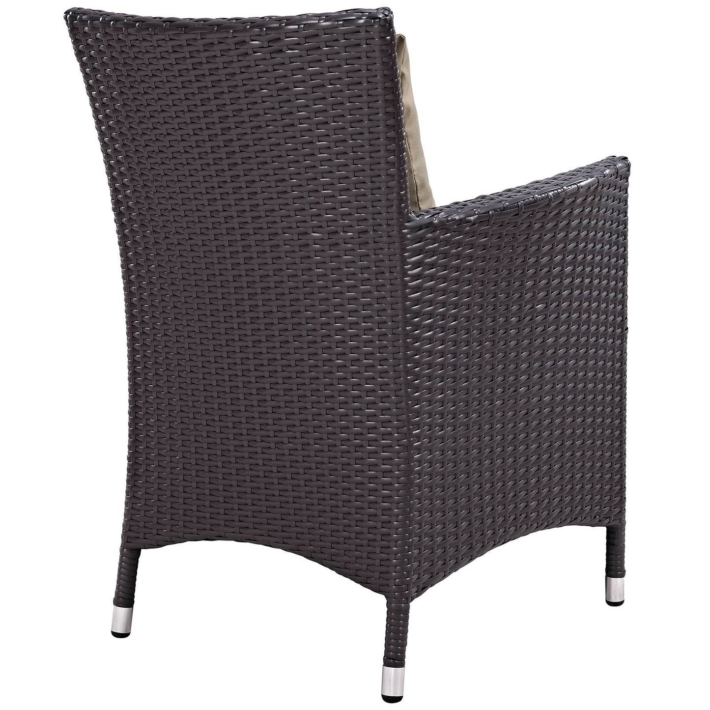 Convene Dining Outdoor Patio Armchair Espresso Mocha EEI-1913-EXP-MOC