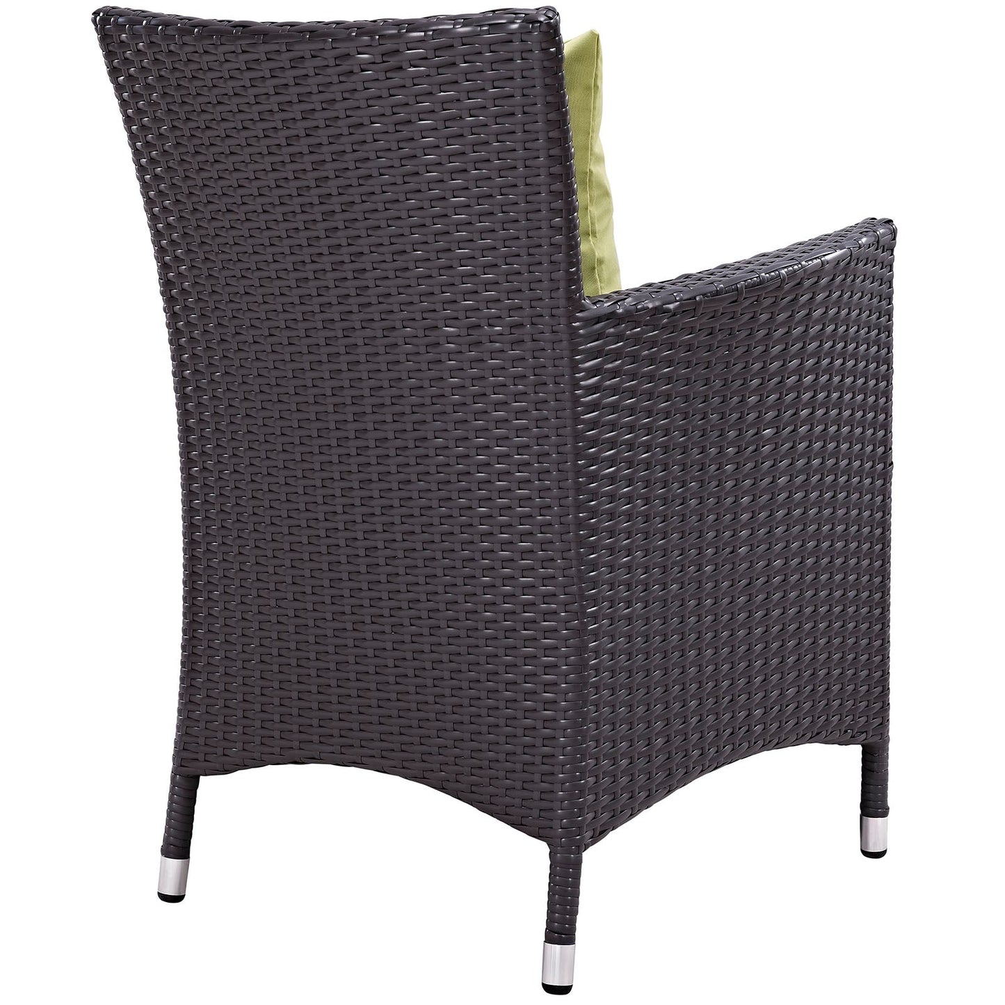 Convene Dining Outdoor Patio Armchair Espresso Peridot EEI-1913-EXP-PER