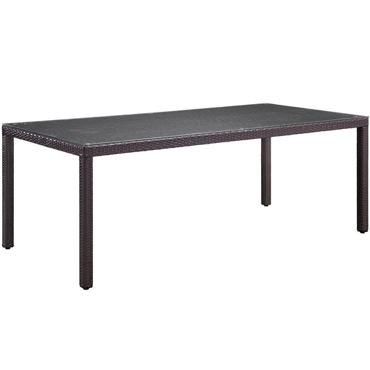 Convene 82" Outdoor Patio Dining Table Espresso EEI-1920-EXP