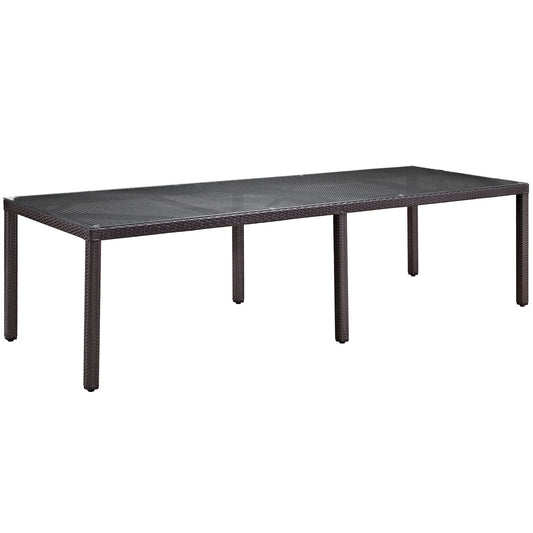 Convene 114" Outdoor Patio Dining Table Espresso EEI-1921-EXP