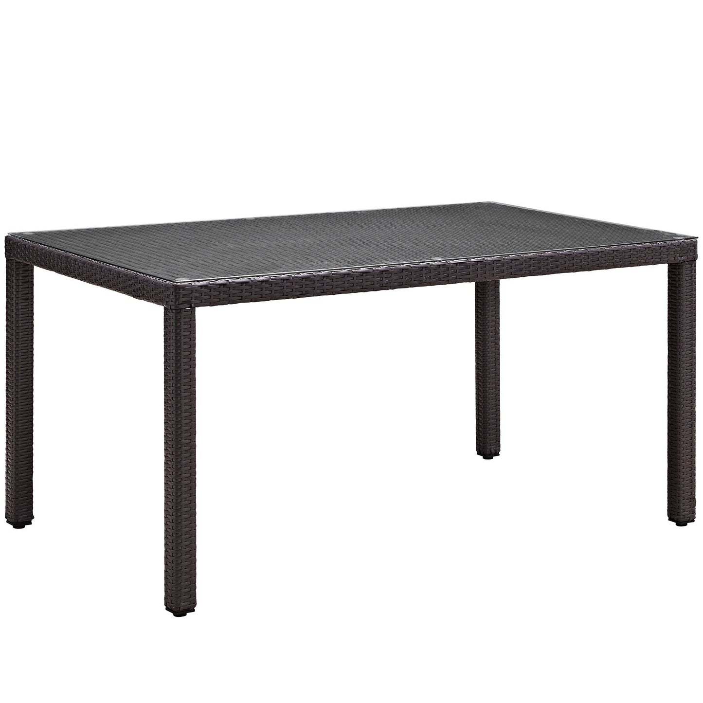 Convene 59" Outdoor Patio Dining Table Espresso EEI-1923-EXP