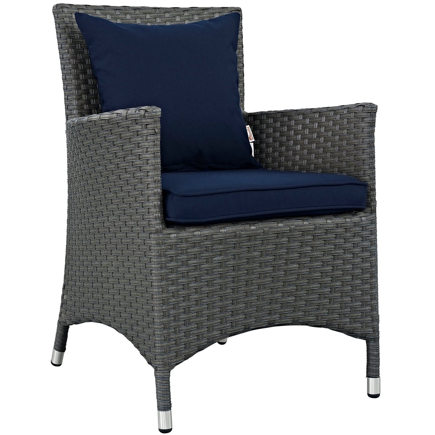 Sojourn Dining Outdoor Patio Sunbrella® Armchair Canvas Navy EEI-1924-CHC-NAV