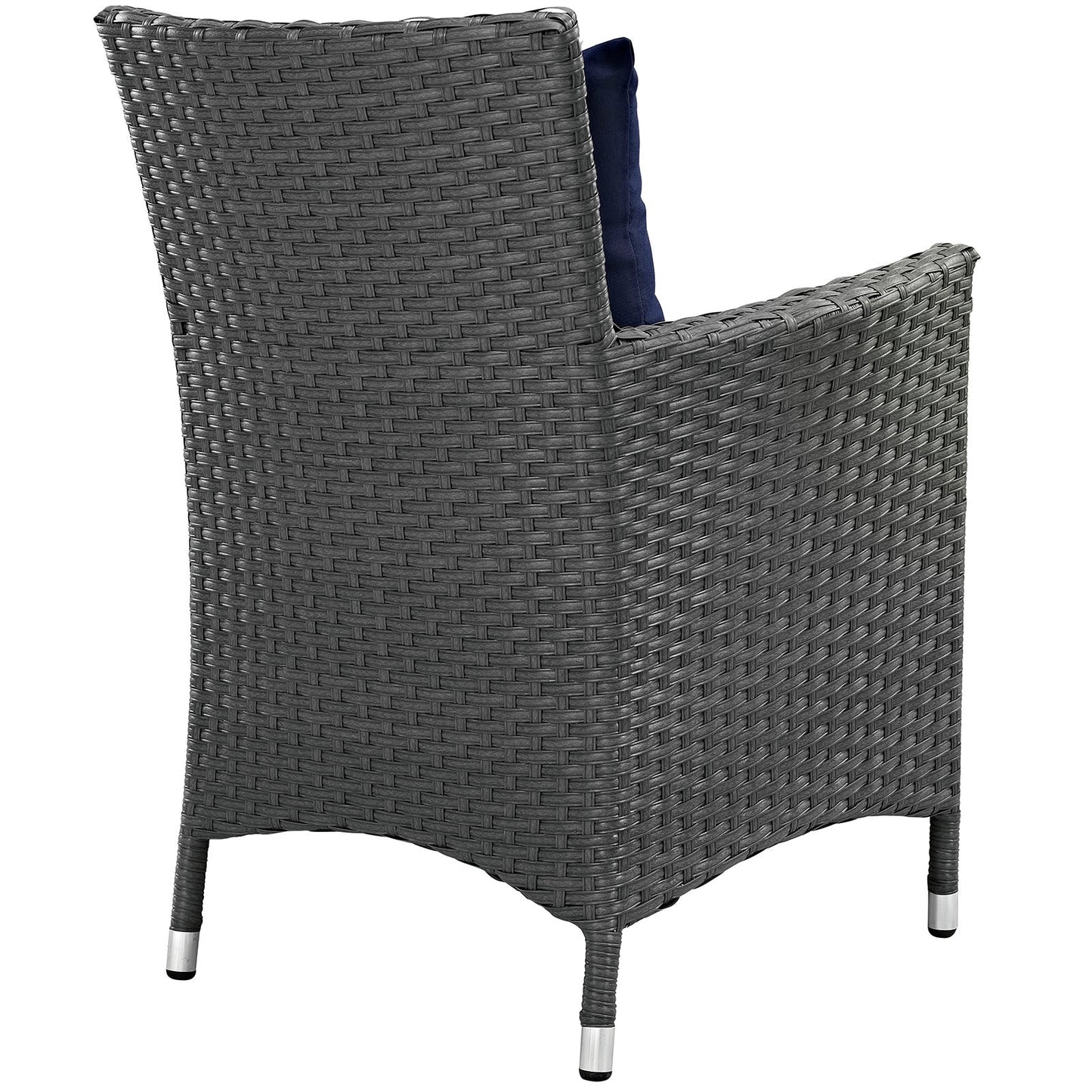 Sojourn Dining Outdoor Patio Sunbrella® Armchair Canvas Navy EEI-1924-CHC-NAV