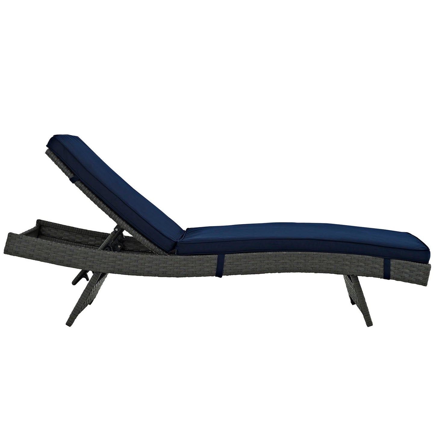 Sojourn Outdoor Patio Sunbrella® Chaise Canvas Navy EEI-1985-CHC-NAV