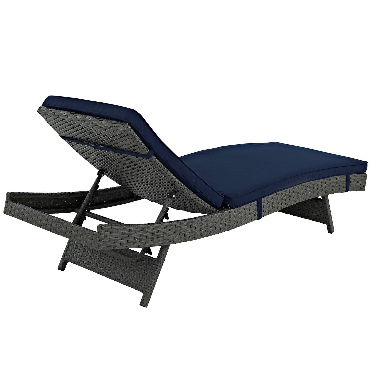 Sojourn Outdoor Patio Sunbrella® Chaise Canvas Navy EEI-1985-CHC-NAV