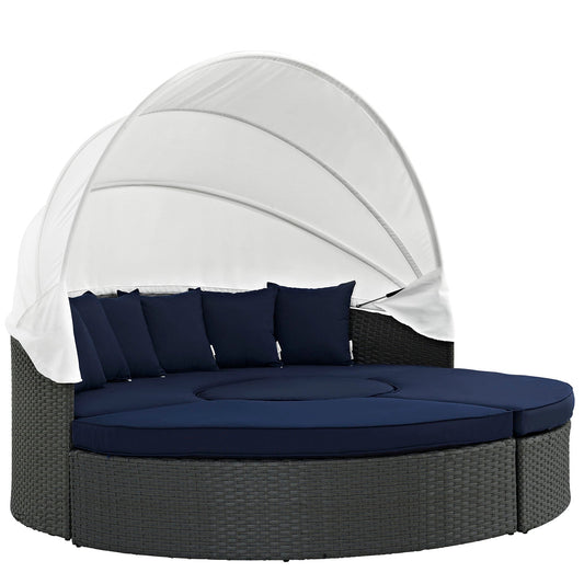 Sojourn Outdoor Patio Sunbrella® Daybed Canvas Navy EEI-1986-CHC-NAV-SET