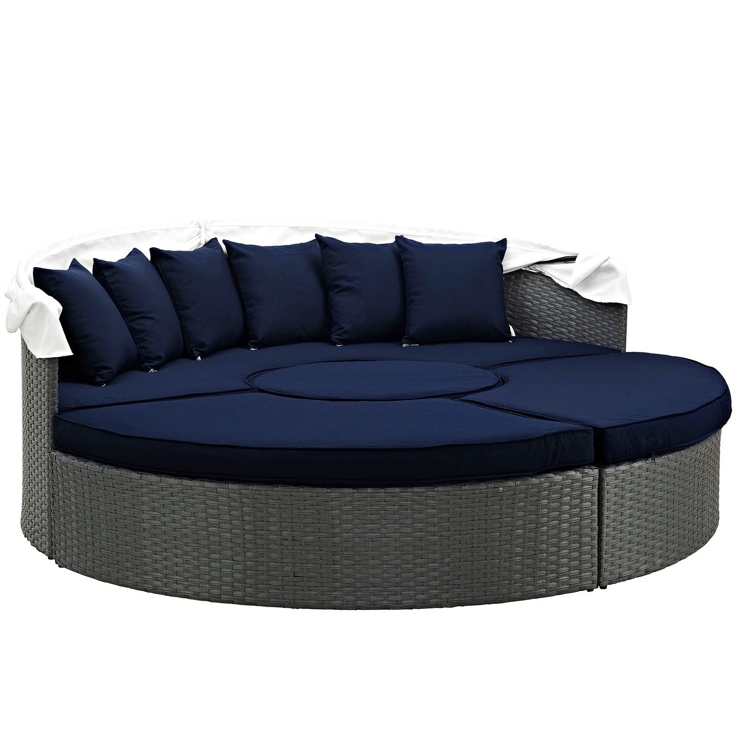 Sojourn Outdoor Patio Sunbrella® Daybed Canvas Navy EEI-1986-CHC-NAV-SET