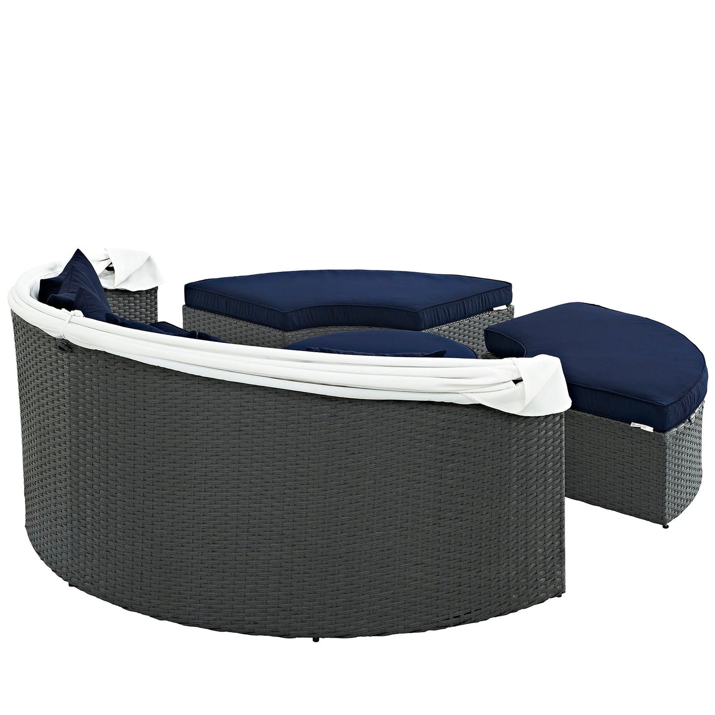 Sojourn Outdoor Patio Sunbrella® Daybed Canvas Navy EEI-1986-CHC-NAV-SET