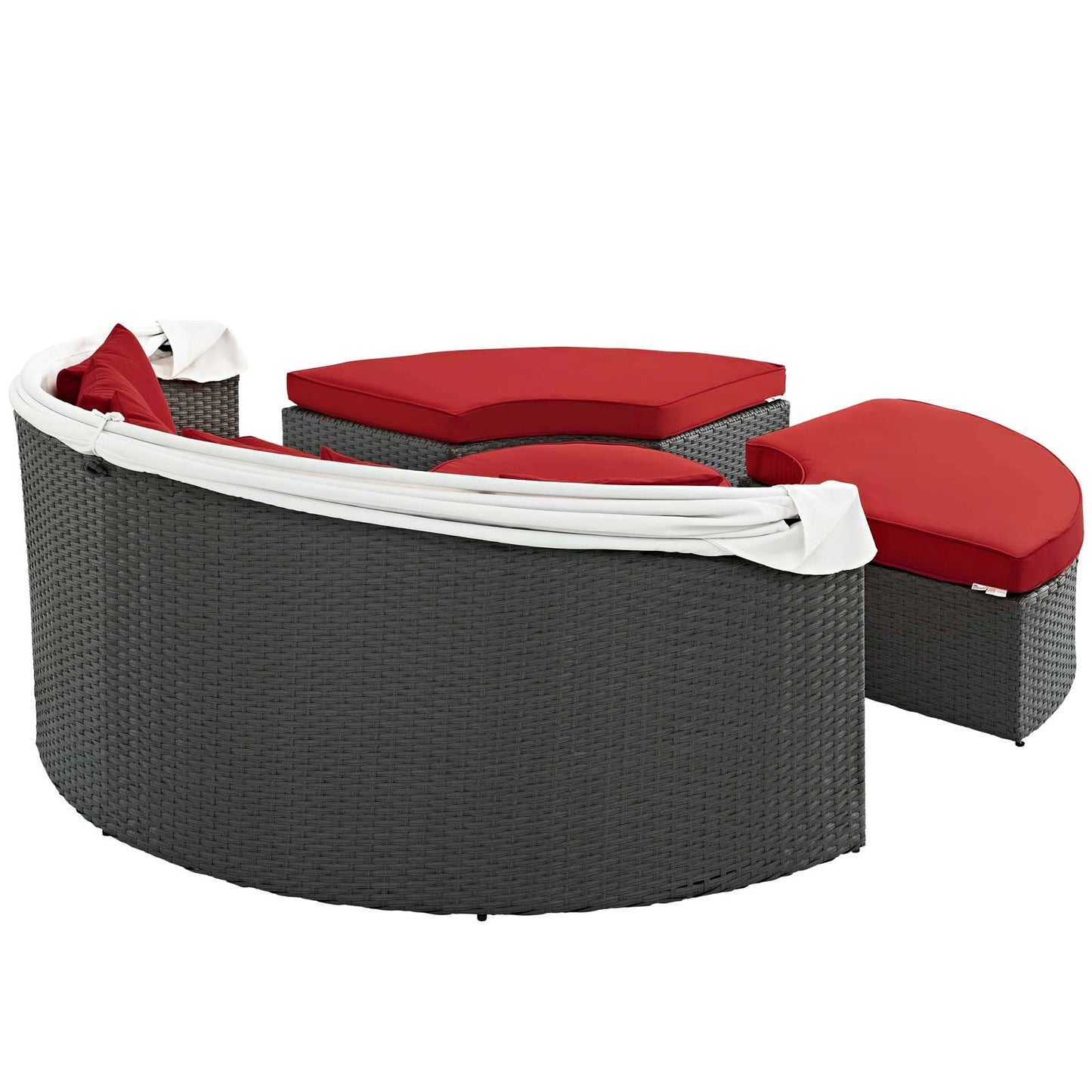 Sojourn Outdoor Patio Sunbrella® Daybed Canvas Red EEI-1986-CHC-RED