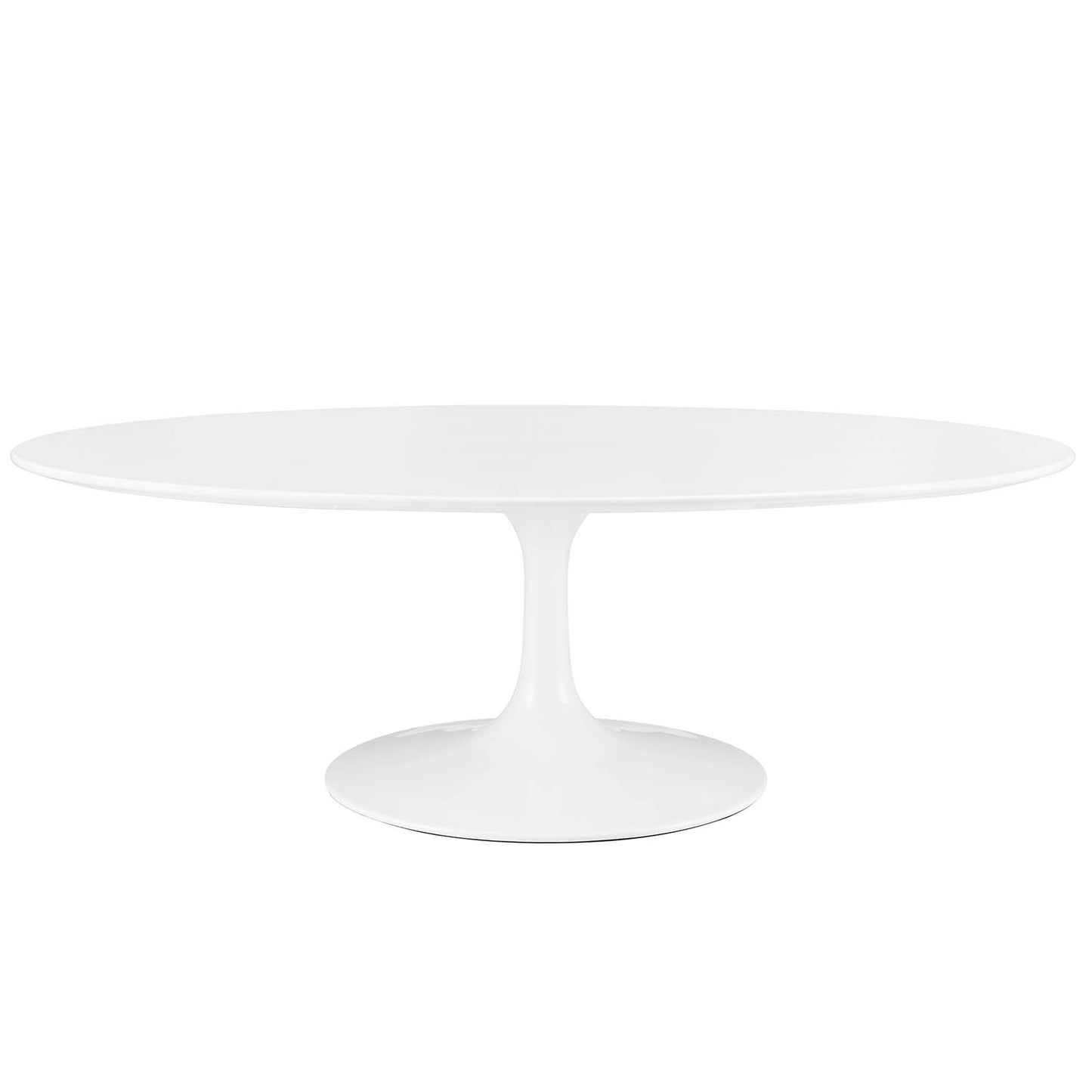 Lippa 48" Oval-Shaped Wood Top Coffee Table White EEI-2018-WHI