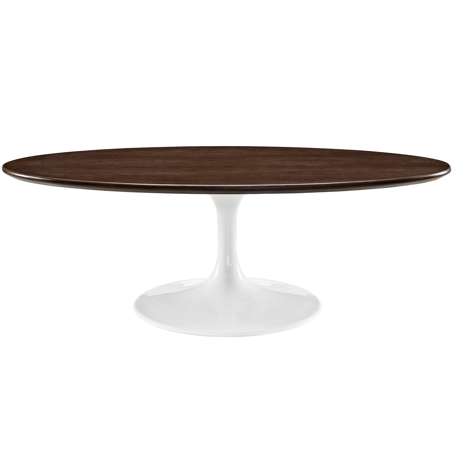 Lippa 48" Oval-Shaped Walnut Coffee Table Walnut EEI-2020-WAL