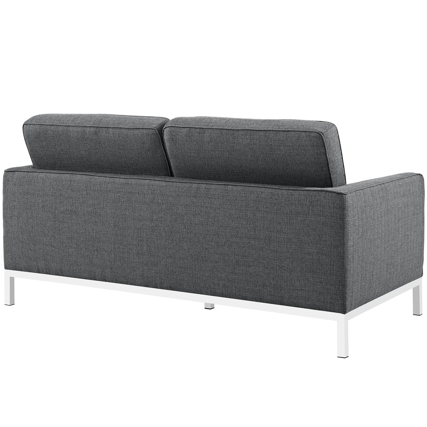 Loft Upholstered Fabric Loveseat Gray EEI-2051-DOR