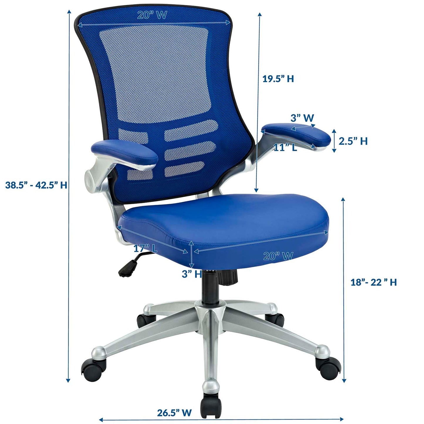 Attainment Office Chair Blue EEI-210-BLU