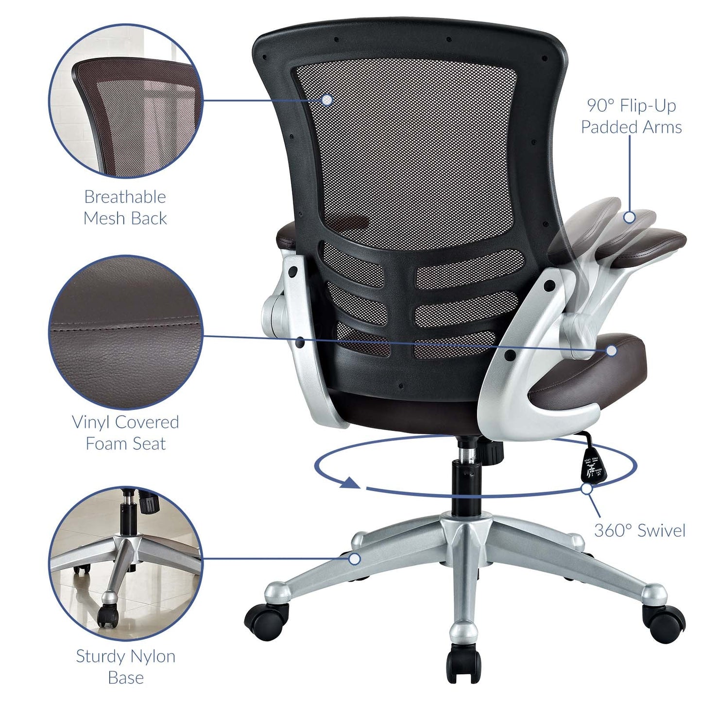 Attainment Office Chair Brown EEI-210-BRN