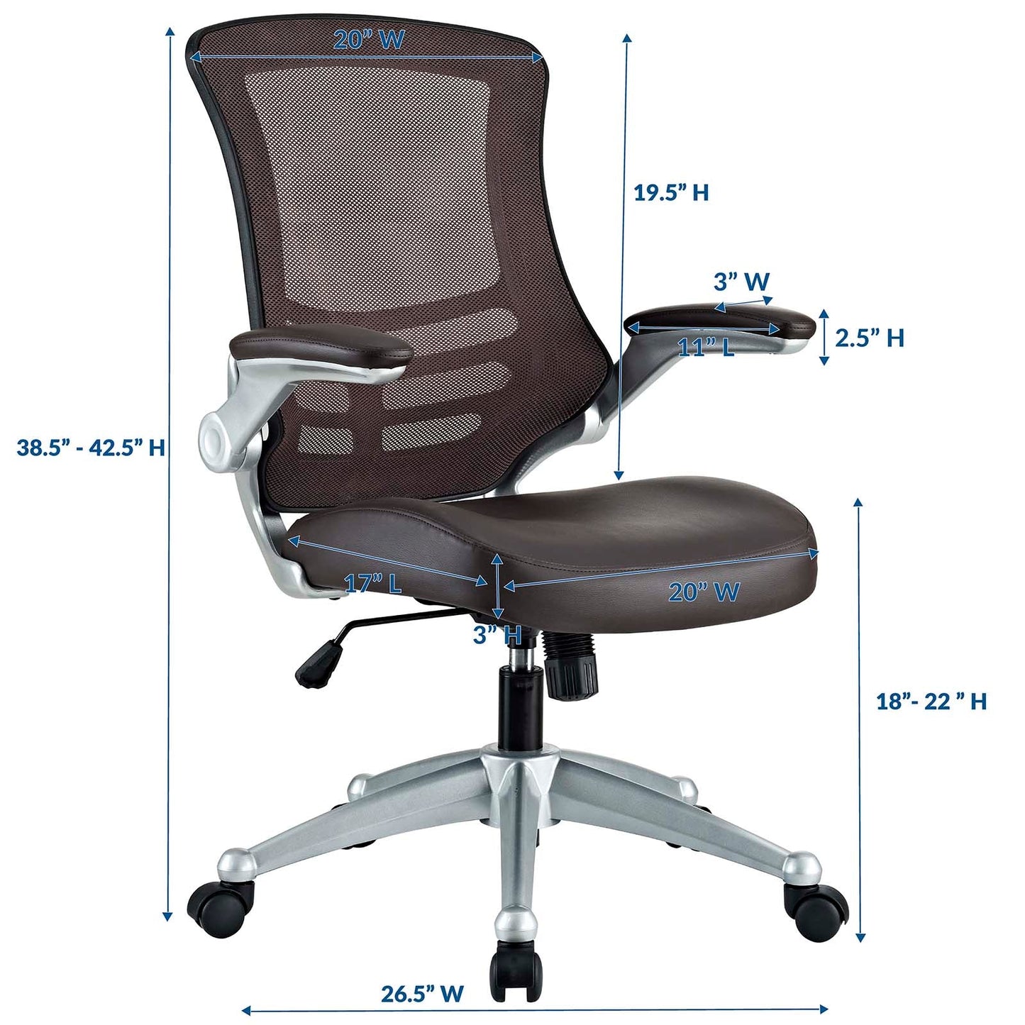 Attainment Office Chair Brown EEI-210-BRN