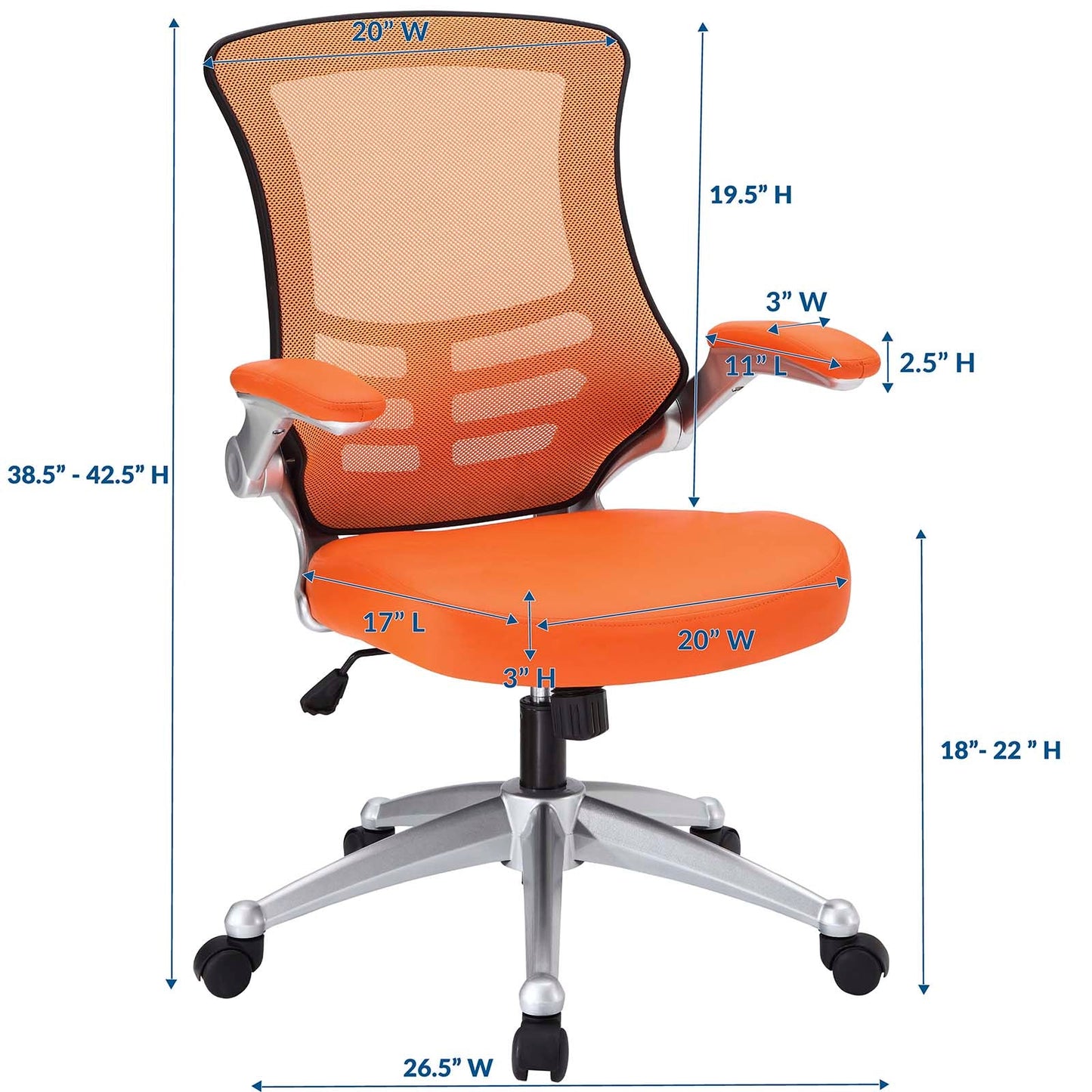 Attainment Office Chair Orange EEI-210-ORA