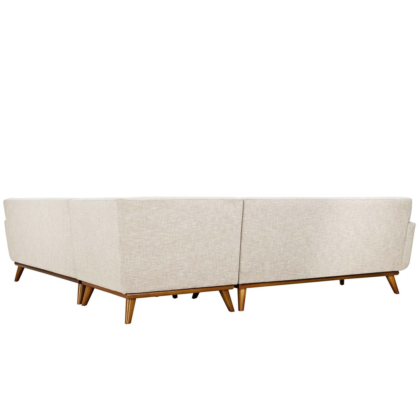 Engage L-Shaped Upholstered Fabric Sectional Sofa Beige EEI-2108-BEI-SET