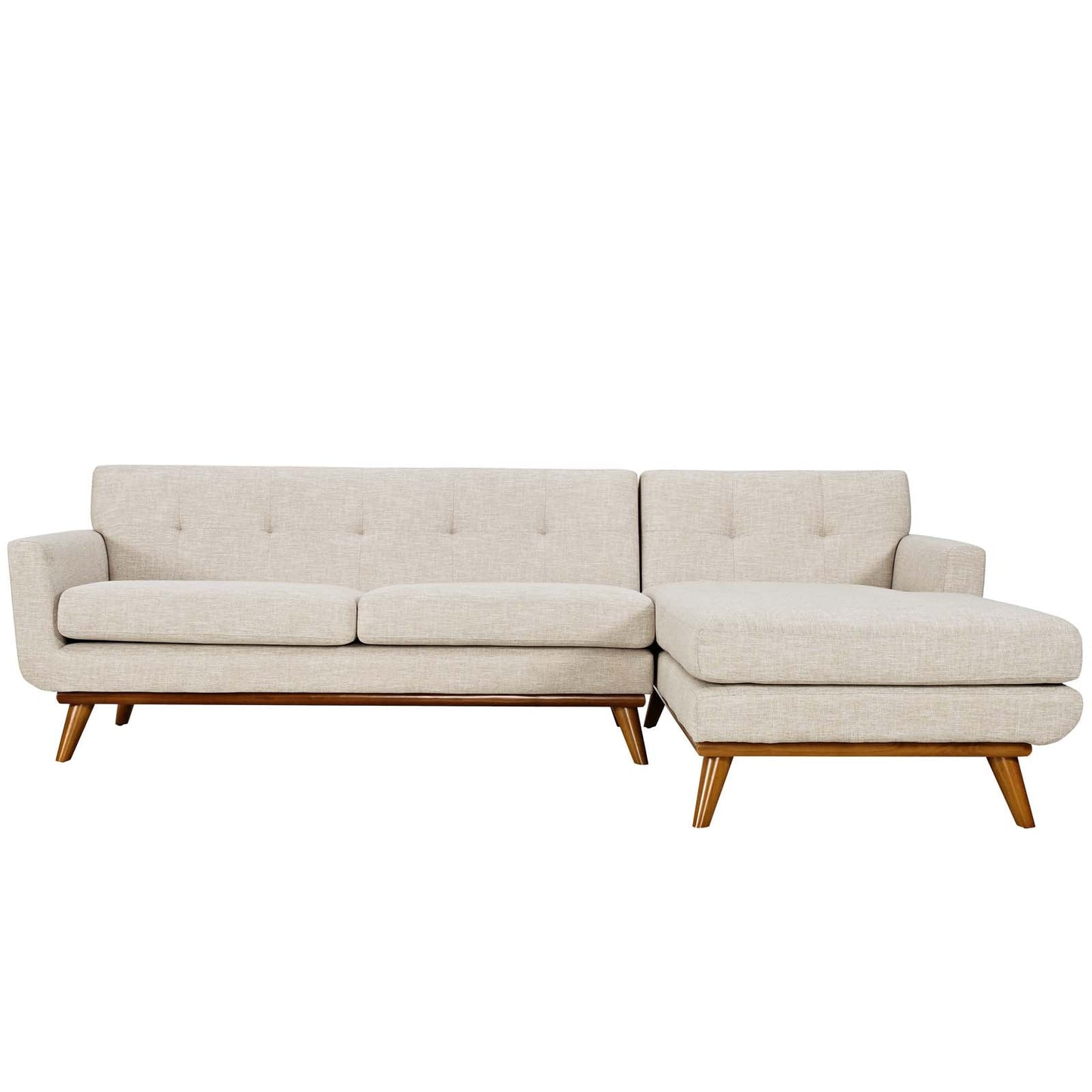 Engage Right-Facing Upholstered Fabric Sectional Sofa Beige EEI-2119-BEI-SET