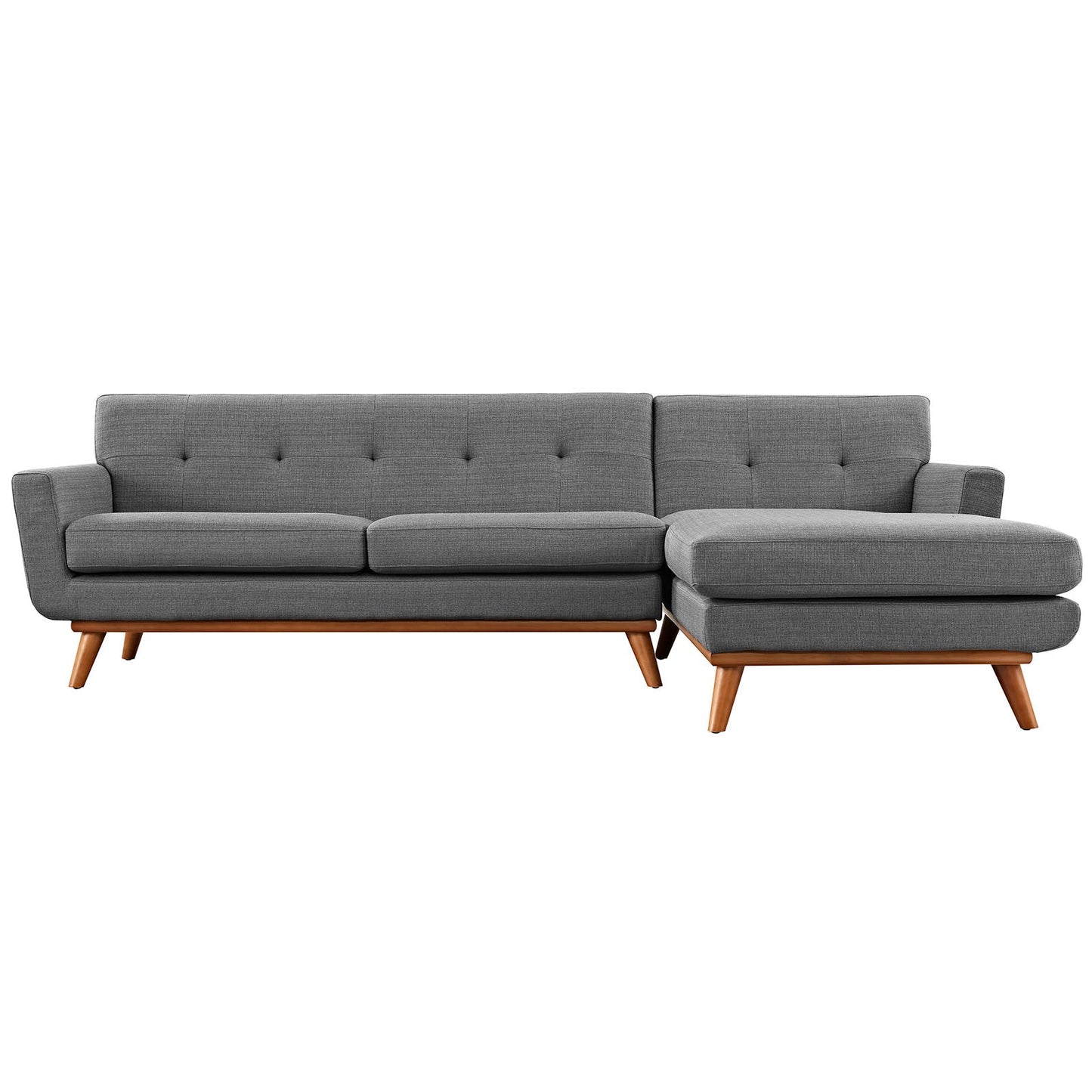 Engage Right-Facing Upholstered Fabric Sectional Sofa Gray EEI-2119-DOR-SET