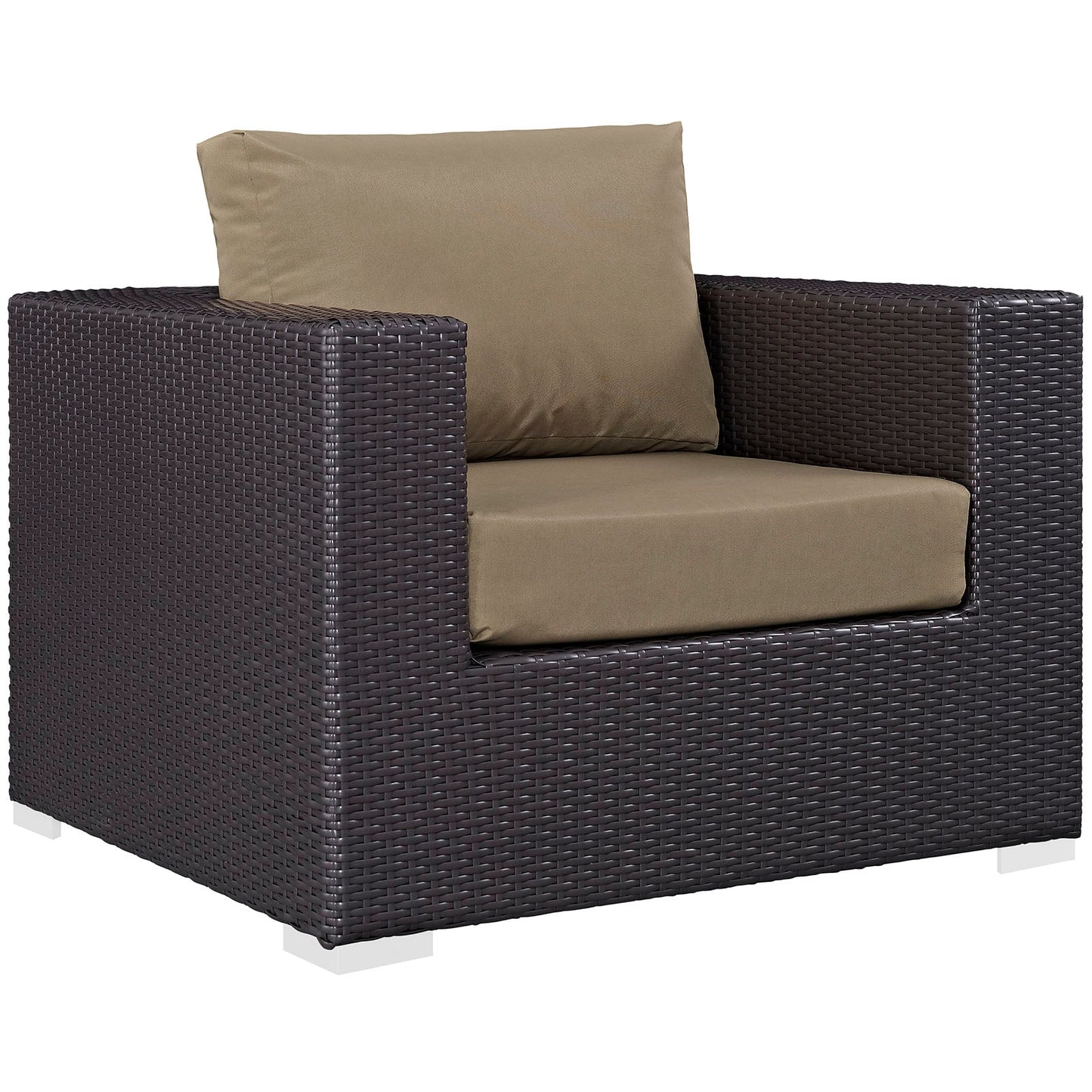 Convene 3 Piece Outdoor Patio Sofa Set Espresso Mocha EEI-2174-EXP-MOC-SET