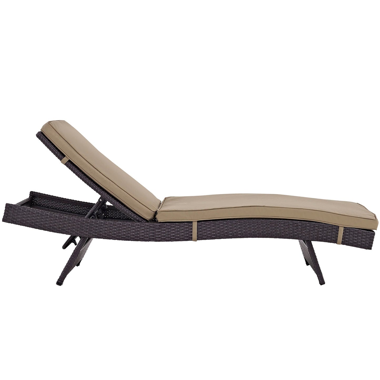 Convene Outdoor Patio Chaise Espresso Mocha EEI-2179-EXP-MOC