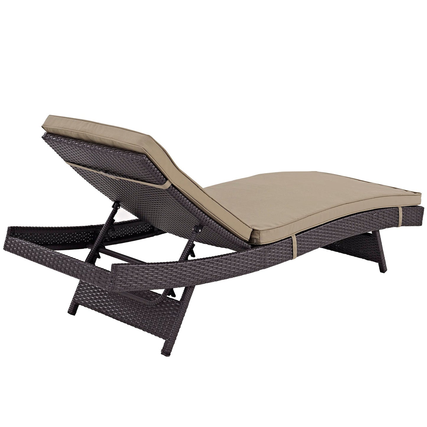 Convene Outdoor Patio Chaise Espresso Mocha EEI-2179-EXP-MOC