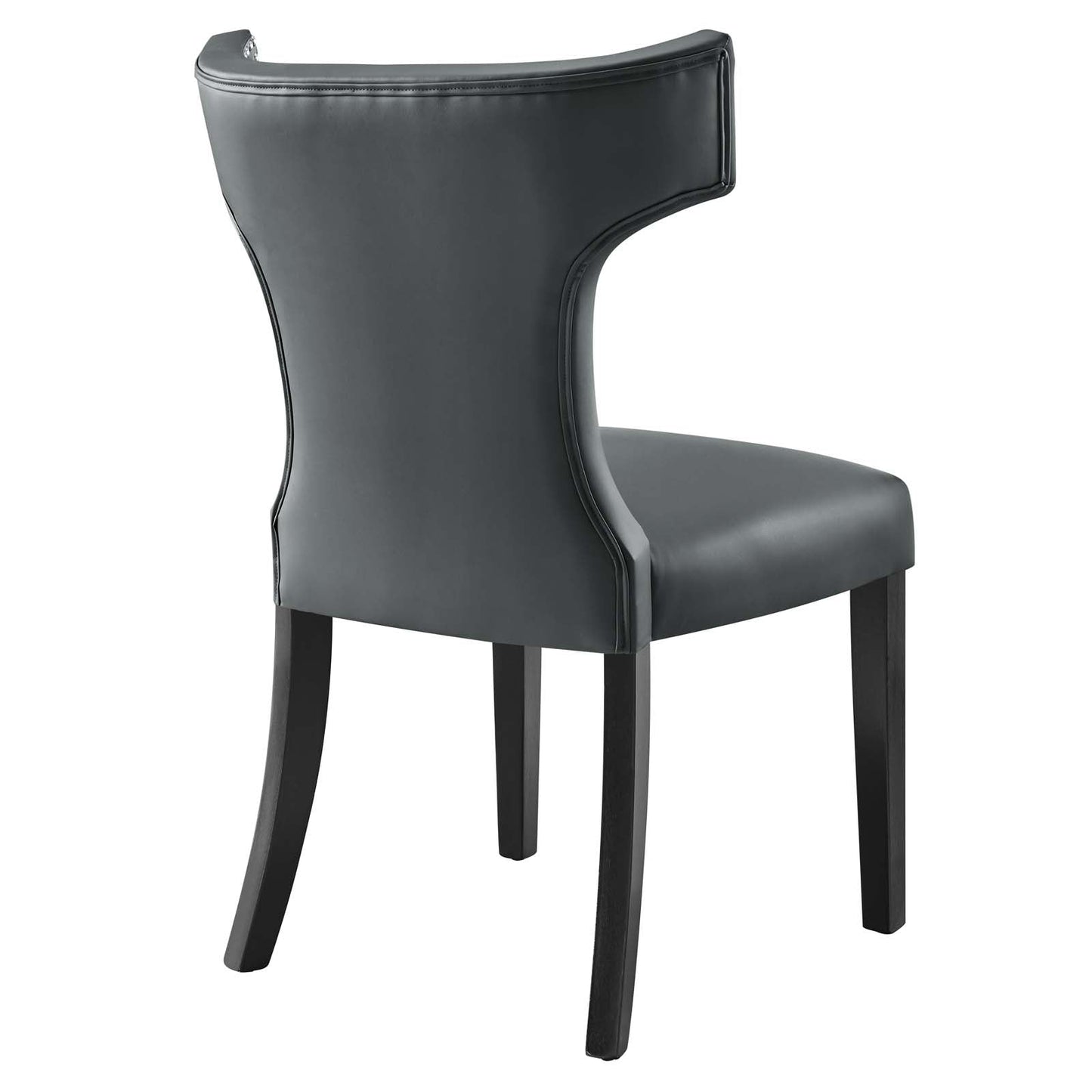 Curve Vegan Leather Dining Chair Gray EEI-2220-GRY