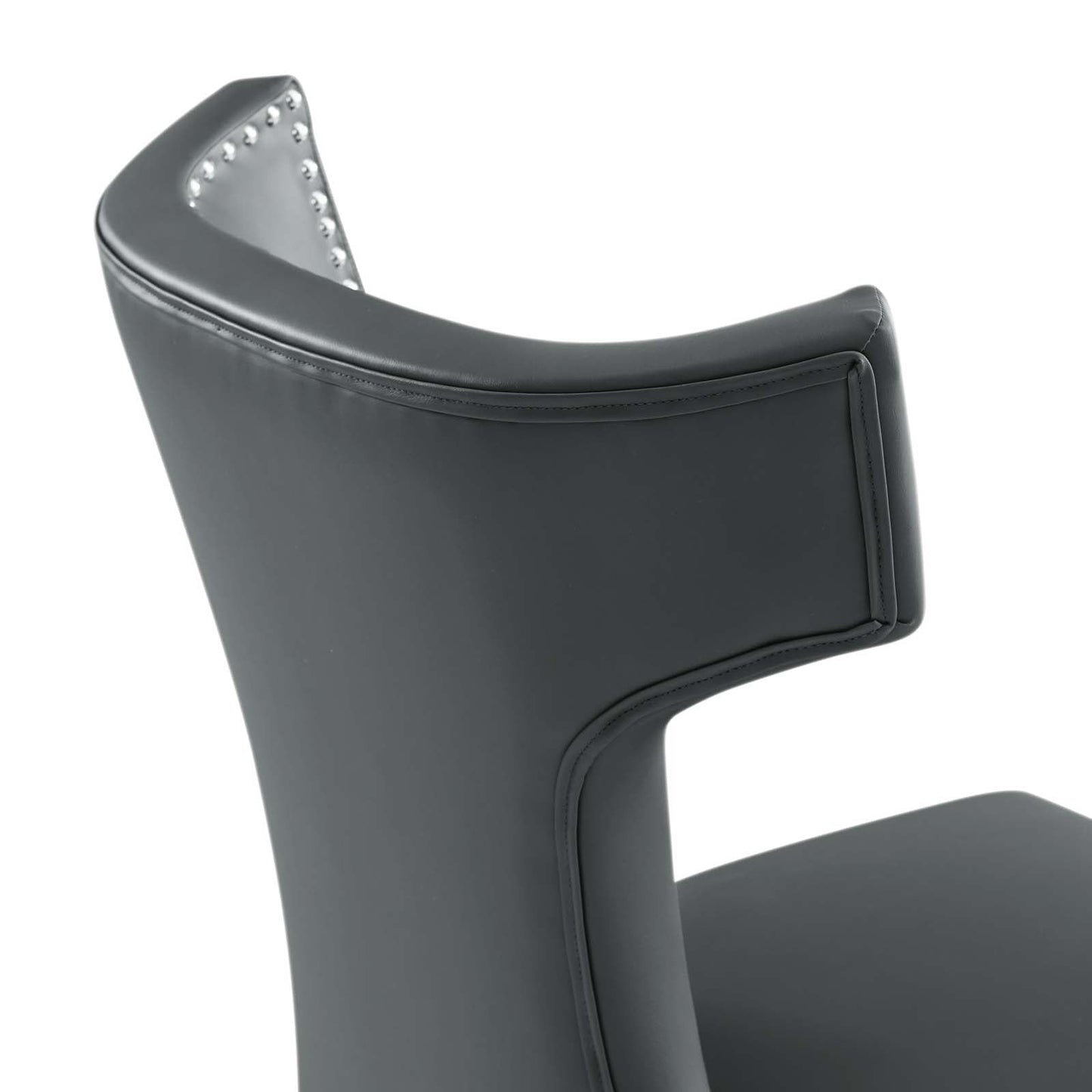 Curve Vegan Leather Dining Chair Gray EEI-2220-GRY