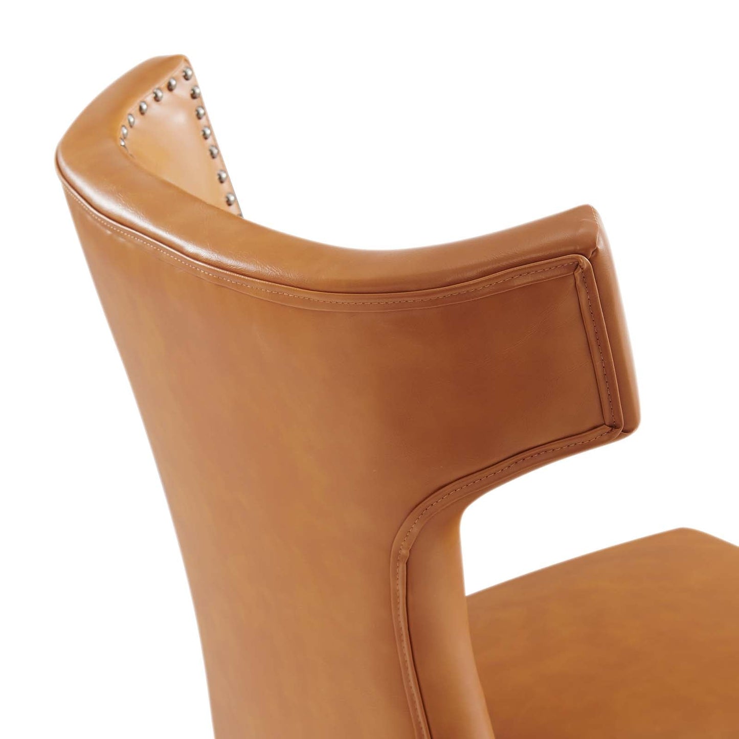 Curve Vegan Leather Dining Chair Tan EEI-2220-TAN