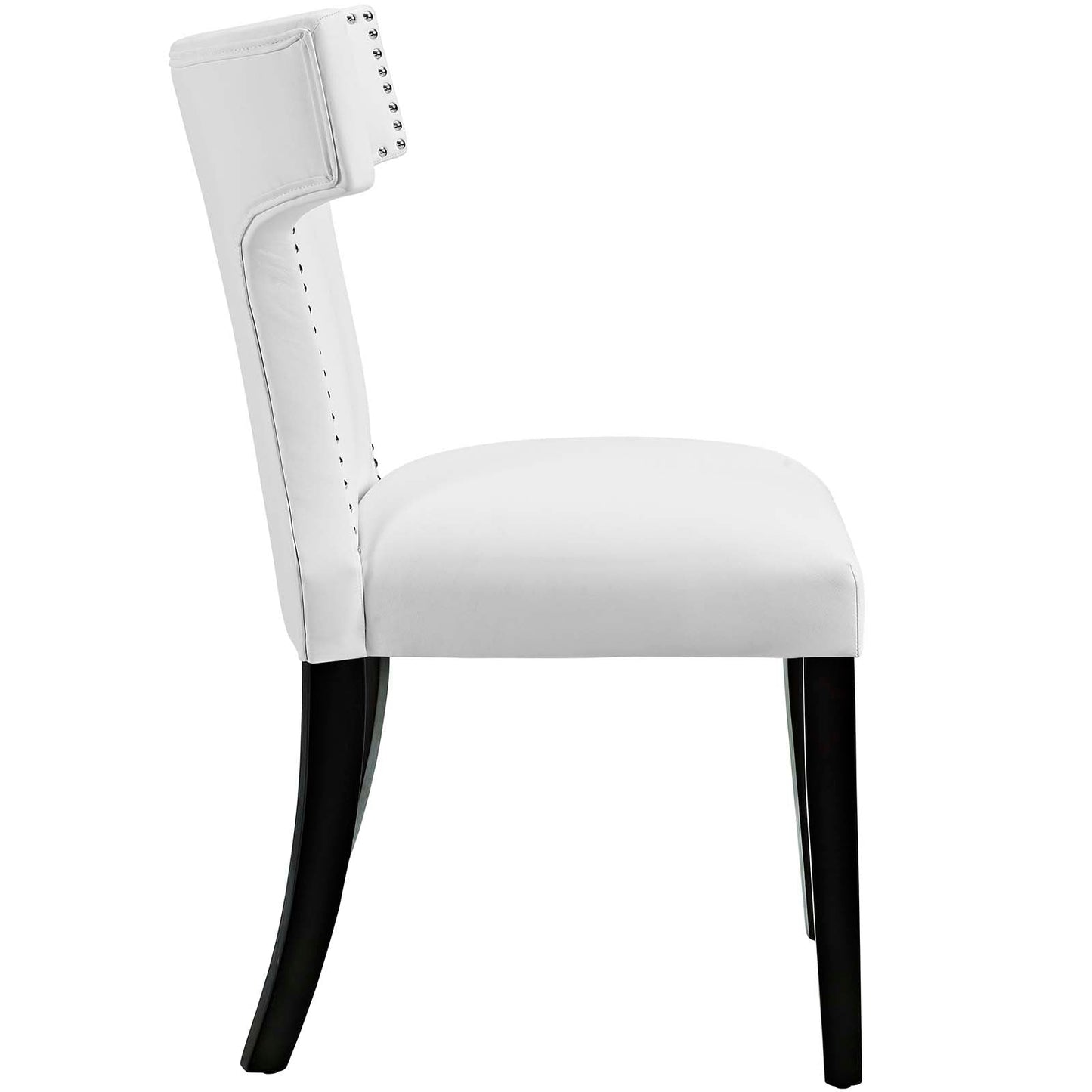 Curve Vegan Leather Dining Chair White EEI-2220-WHI