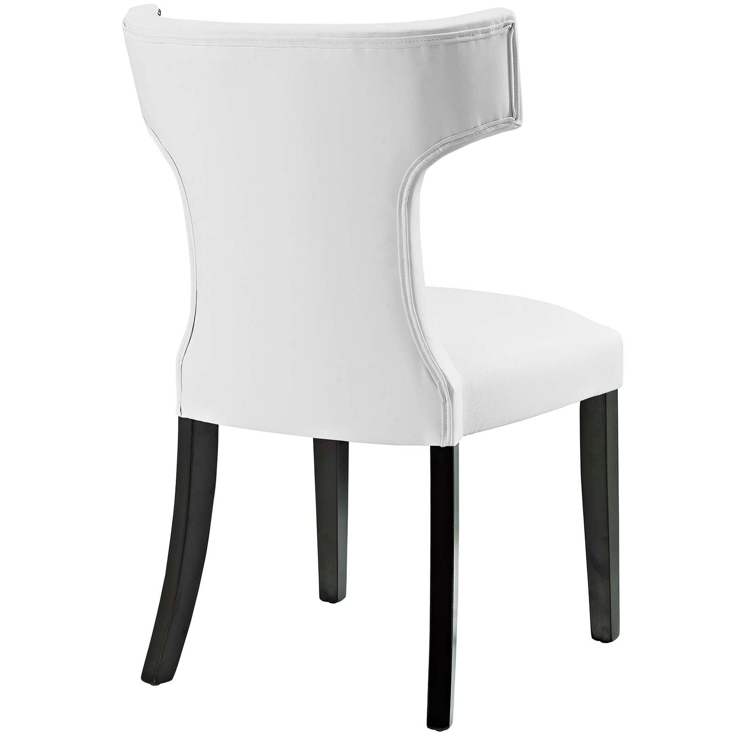 Curve Vegan Leather Dining Chair White EEI-2220-WHI