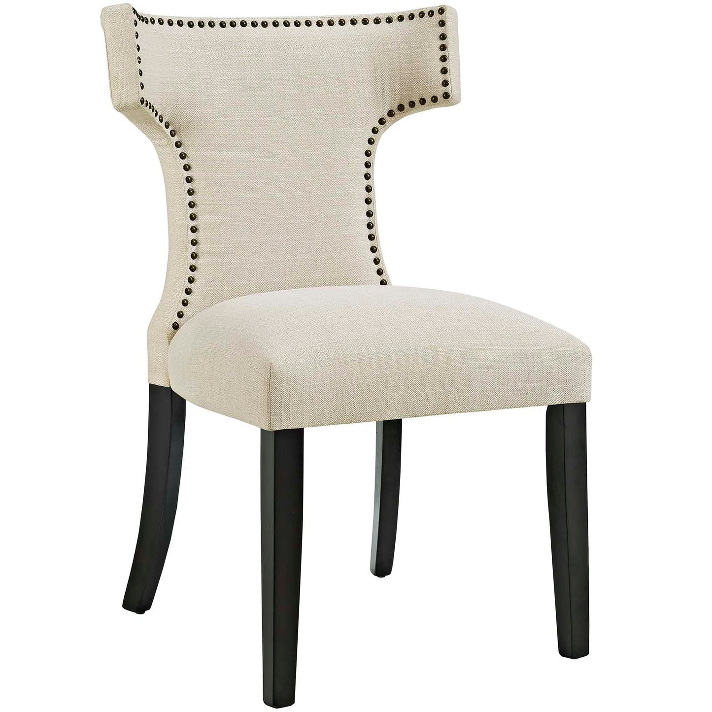 Curve Fabric Dining Chair Beige EEI-2221-BEI