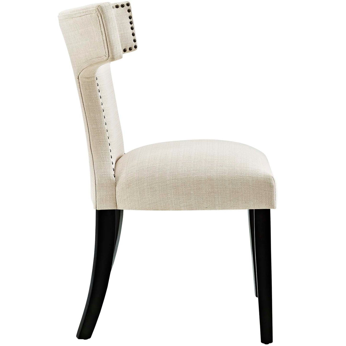 Curve Fabric Dining Chair Beige EEI-2221-BEI