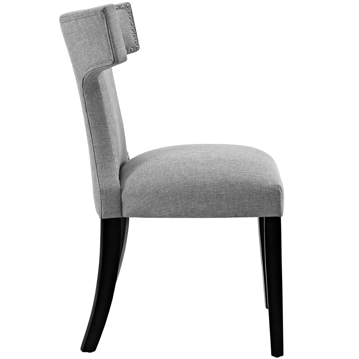 Curve Fabric Dining Chair Light Gray EEI-2221-LGR