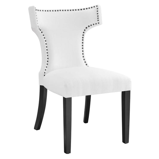 Curve Fabric Dining Chair White EEI-2221-WHI