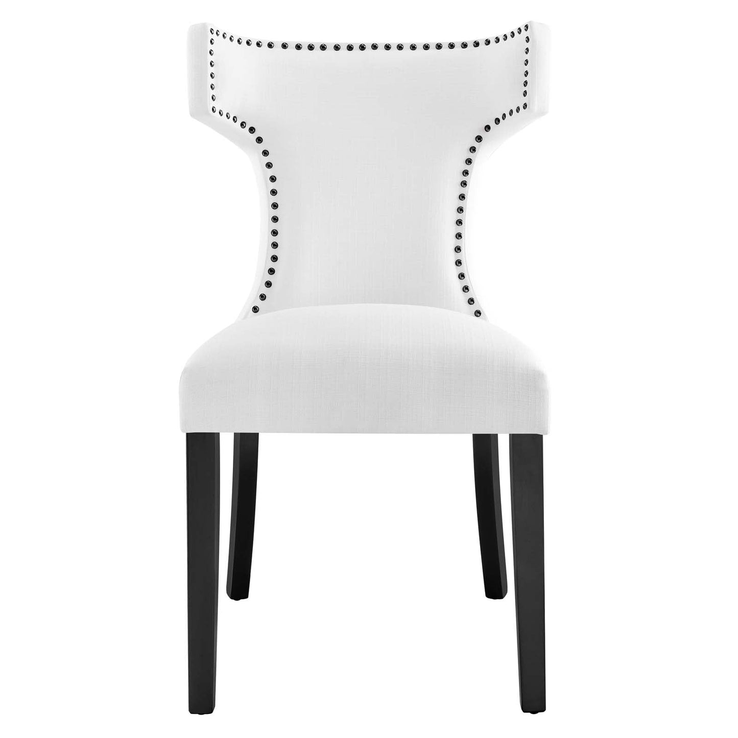 Curve Fabric Dining Chair White EEI-2221-WHI