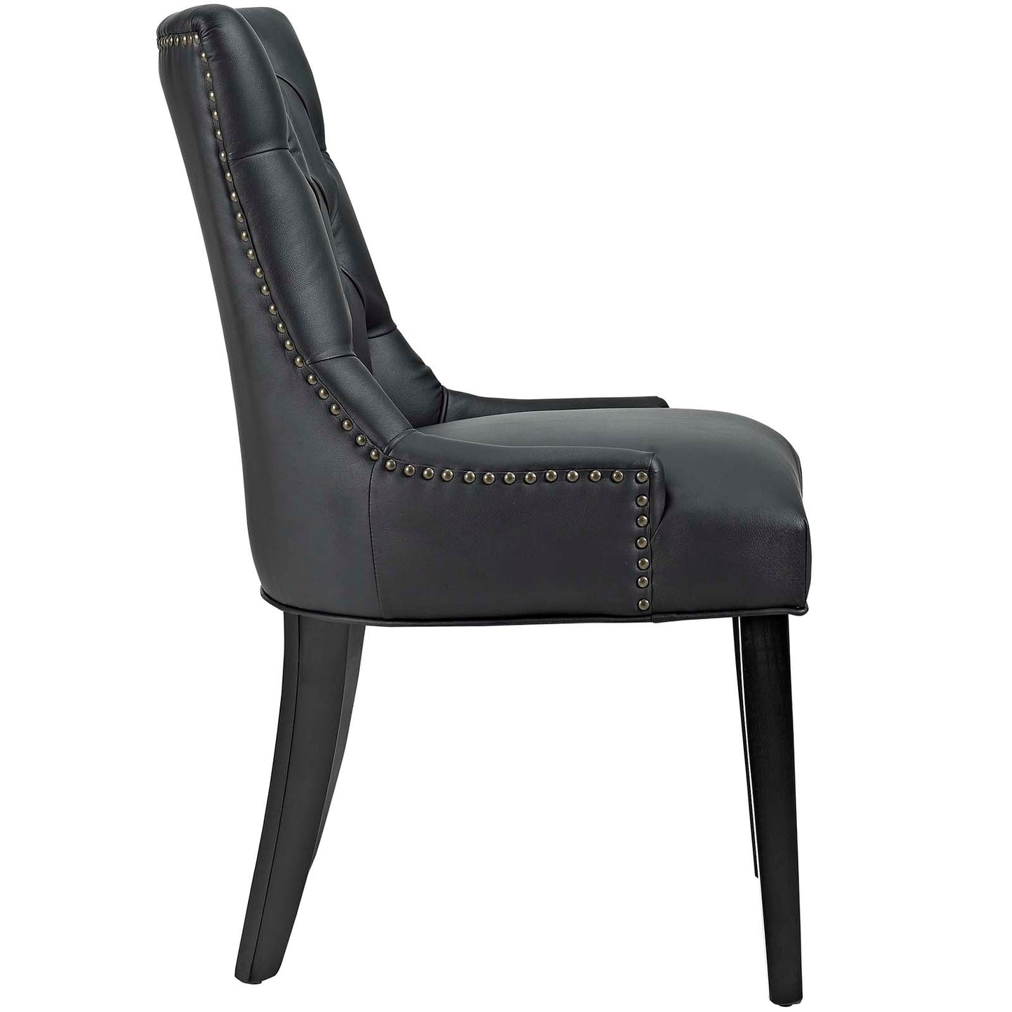 Regent Tufted Vegan Leather Dining Chair Black EEI-2222-BLK